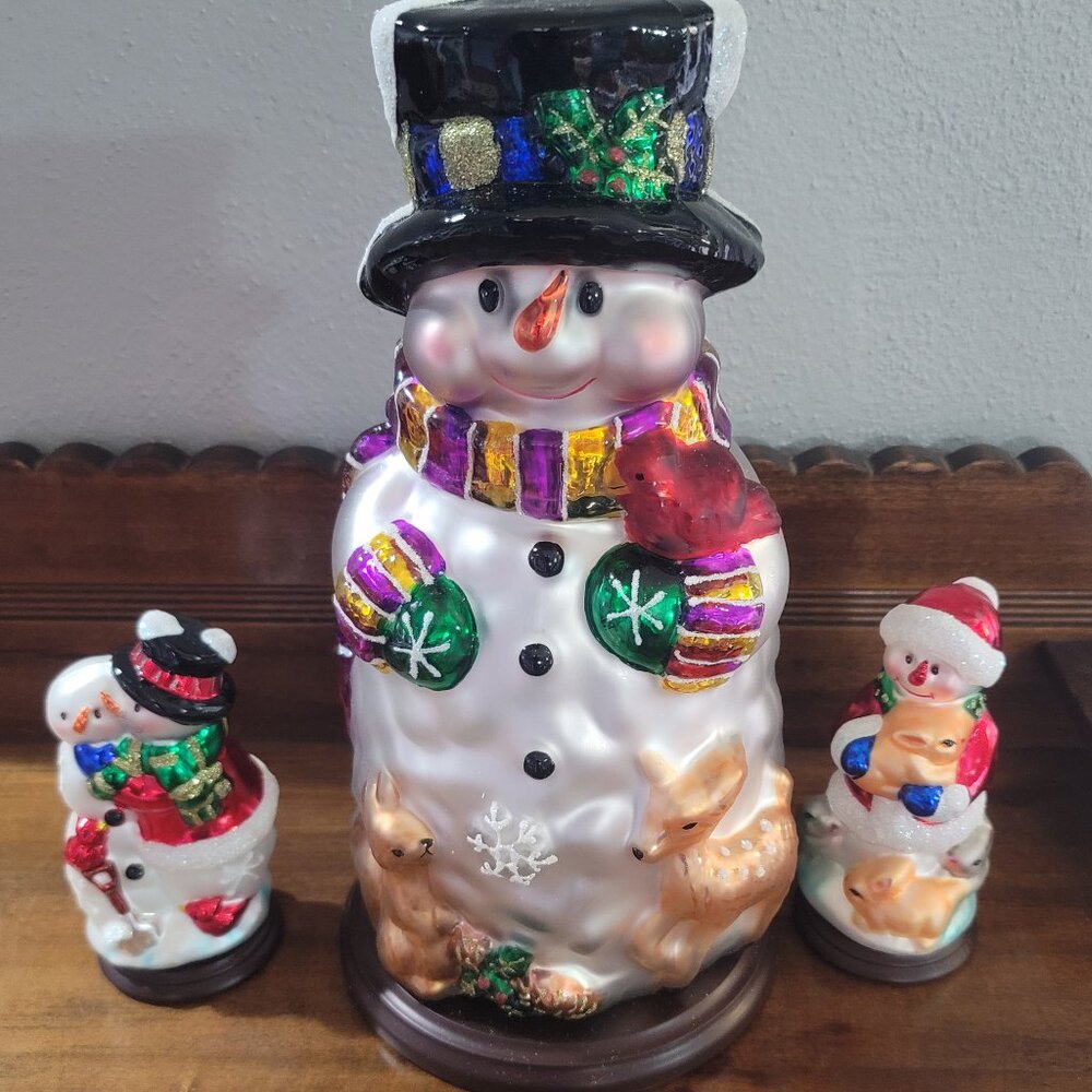 2004 Thomas Paconni Classics Snowman Collection 3 Piece Set - New Open Box